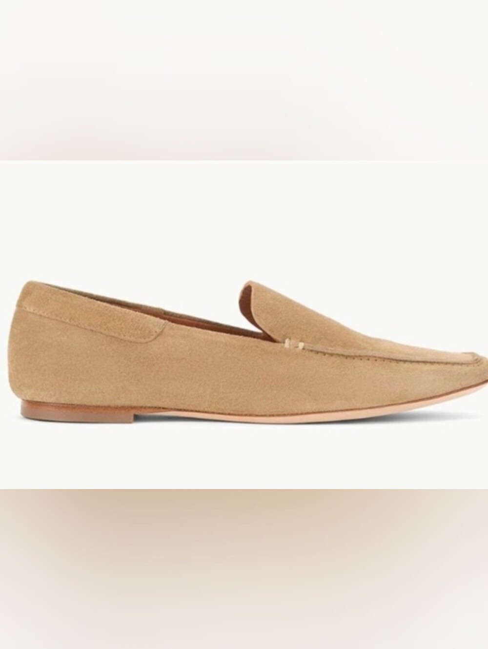 STAUD Becks Soft Tan Suede Slip-On Loafers Size 41